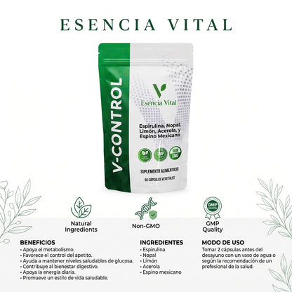 V-Control | Cápsulas de Balance Metabólico y Bienestar Integral