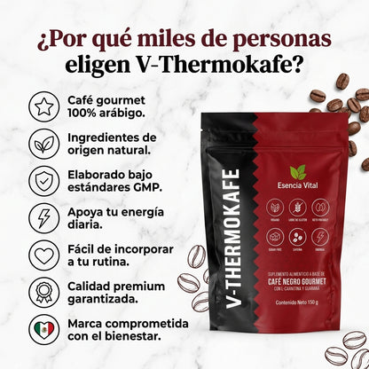 V-Thermokafe Café Negro Gourmet con L-Carnitina y Guaraná