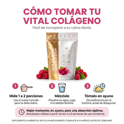 Vital Colágeno Hidrolizado Sabor Frambuesa Natural
