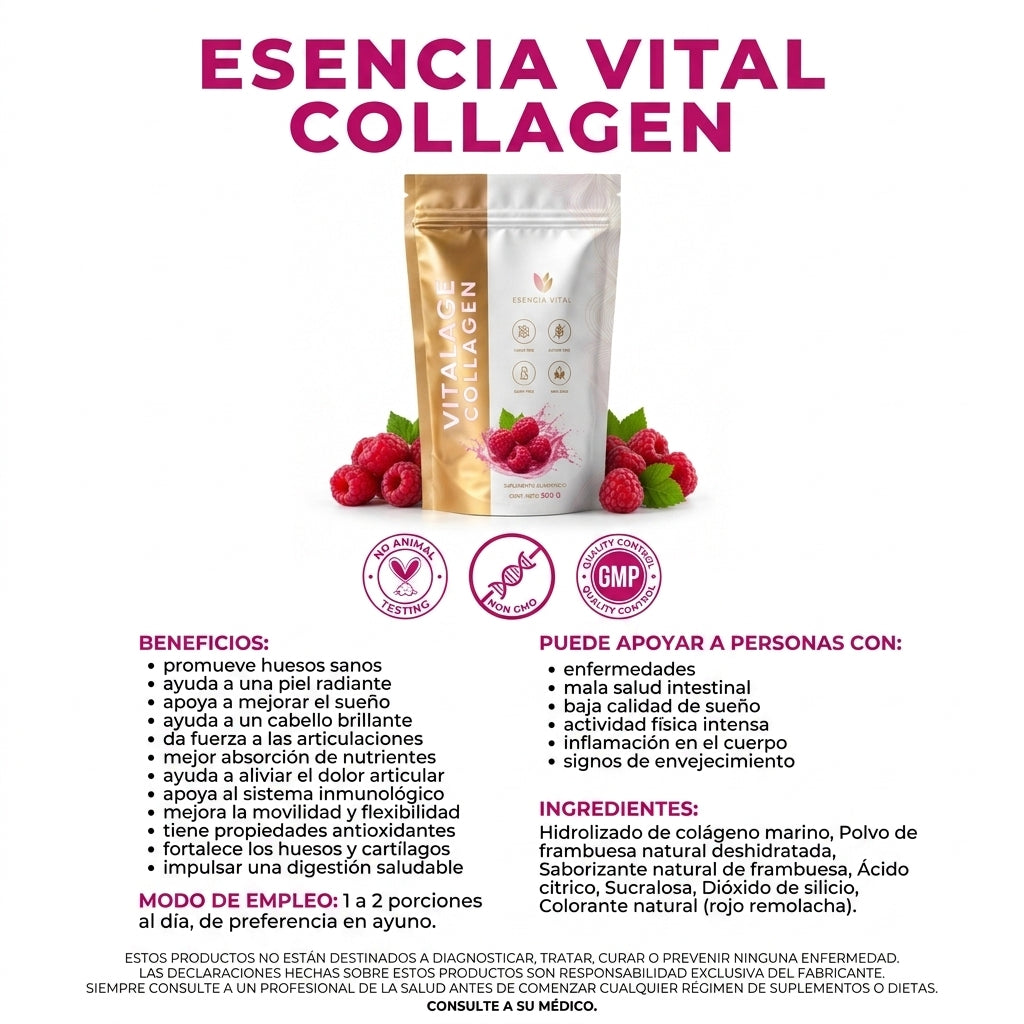 Vital Colágeno Hidrolizado Sabor Frambuesa Natural